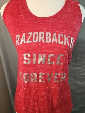 Blue 84 Red Razorbacks Graphic Tank Top